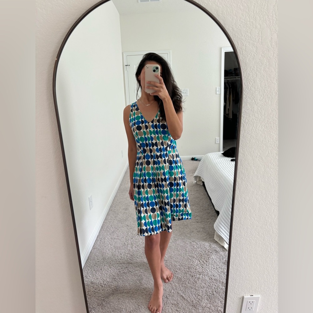 Banana Republic Dotted Pleated Dress